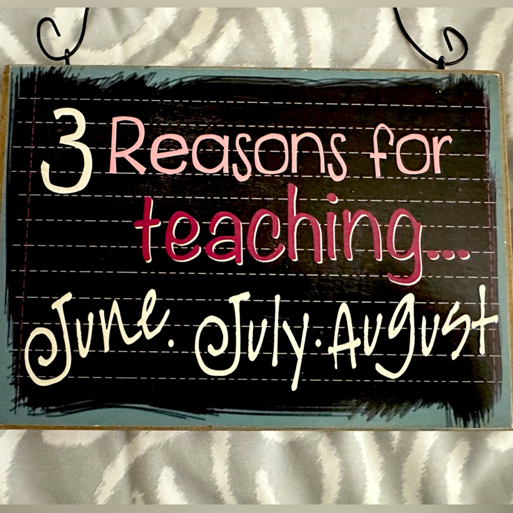 Wooden Teacher Sign